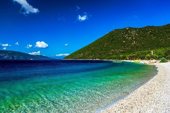 Cephalonia Private Shore Excursion Kefalonia Highlights - Antisamos Beach, the best place to add a swim