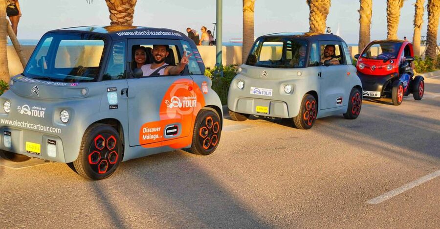 Cruise Terminal Pickup: Málaga in 2 Hours by Electric Car - La Malagueta and the Road Toward Gibralfaro