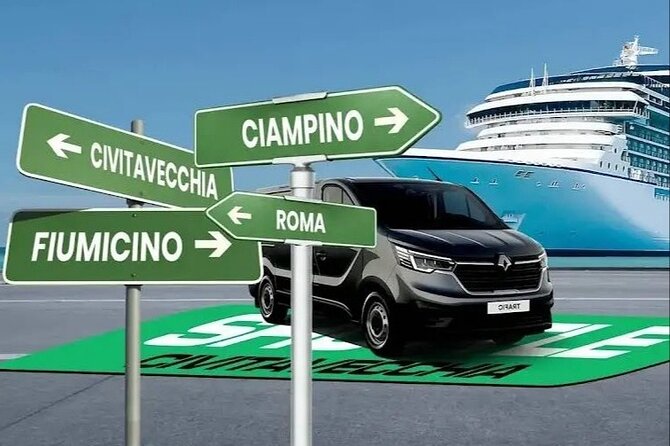 From Civitavecchia Cruise Port to FCO 1-8 People - Leaving Civitavecchia without the usual port-day scramble