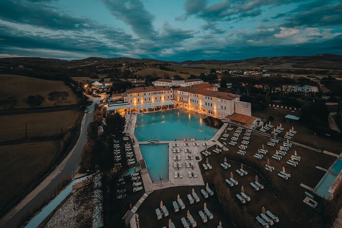 from Civitavecchia: Saturnia natural hot springs experience - The Bomarzo and Viterbo wording needs checking