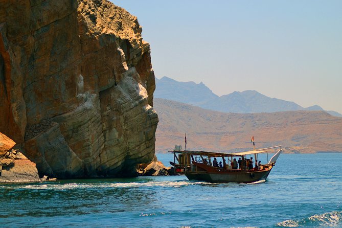 Full Day Dhow Cruise to Khor Sham with lunch & Snorkeling (Shore excursions) - Sailing into Khor Sham from Khasab