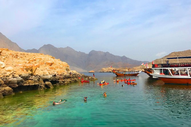 Half Day Dhow cruise to Telegraph Island (Shore excursions) - Entering Khor Sham Fjord by traditional dhow