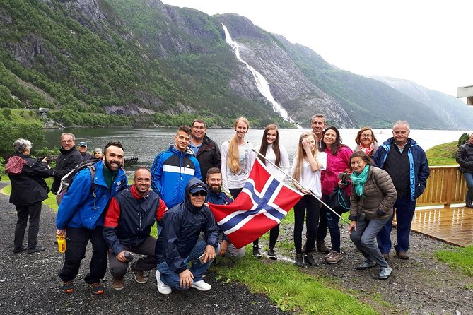 Haugesund Shore Excursion: Åkrafjorden & Langfoss waterfall - Haraldshaugen gives the day a historic opening