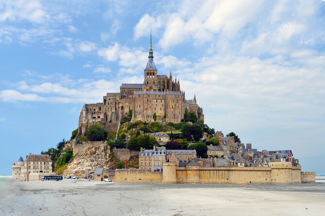 Mont Saint Michel Shore Excursion from Le Havre Cruise Ship Port - The Passeur shuttle and first view of the island