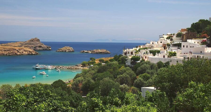 Rhodes: Shore Excursion, Valley of the Butterflies & Lindos - Arriving in Lindos and finding your way uphill