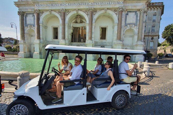 Rome in a Day golf cart tour for cruisers with Pizza & Gelato - Why a golf cart works well in Rome