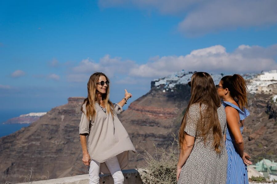 Santorini: 4hr Small Group Shore Excursion with Minimum Walk - The Three Bells of Fira and the caldera view