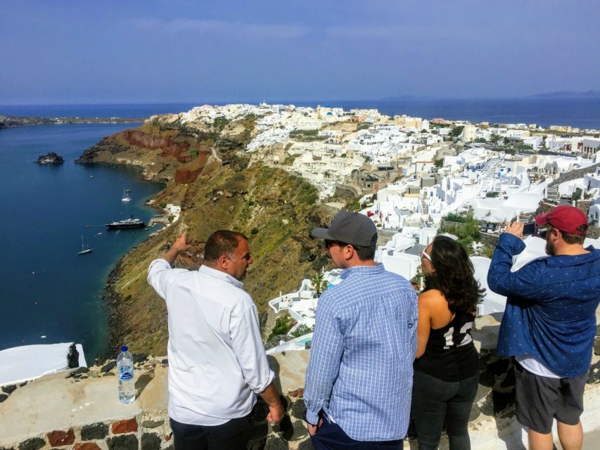 Santorini: 5-Hour Private Shore Excursion - Meeting your guide above Fira’s cable car