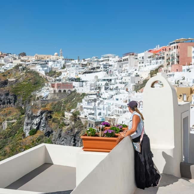 Santorini: Private Shore Excursion for Cruise Passengers - Meeting the minivan above Fira