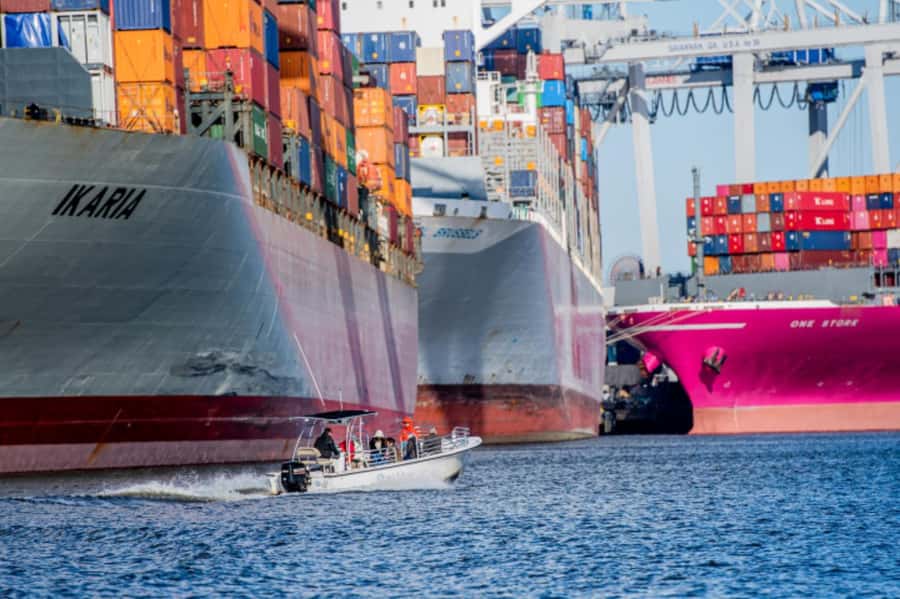 Savannah: 90-Minute Informational Port Tour - Heading toward the Georgia Port Authority