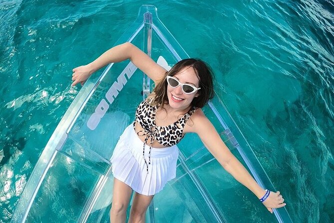 Tour to Arch in the only Clear Boat in Cabo Cruise Hotel PICKUP! - Lover’s Beach and Divorce Beach show two sides of Cabo